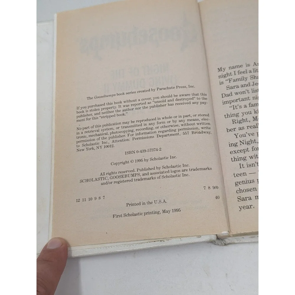 Goosebumps Night of the Living Dummy II 2 Hardcover Library Bound to Stay Books